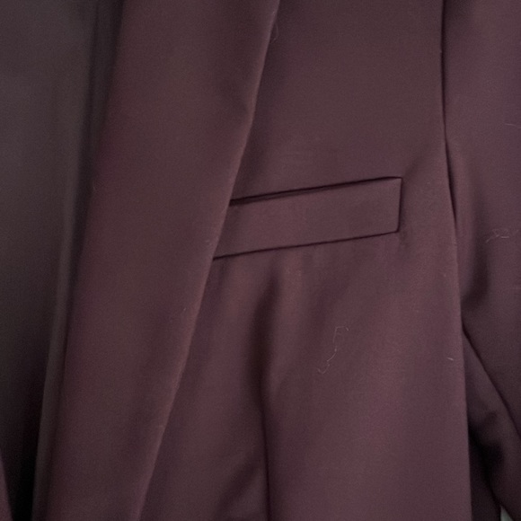 YAS fitted burgundy blazer with long sleeves - Picture 3 of 8